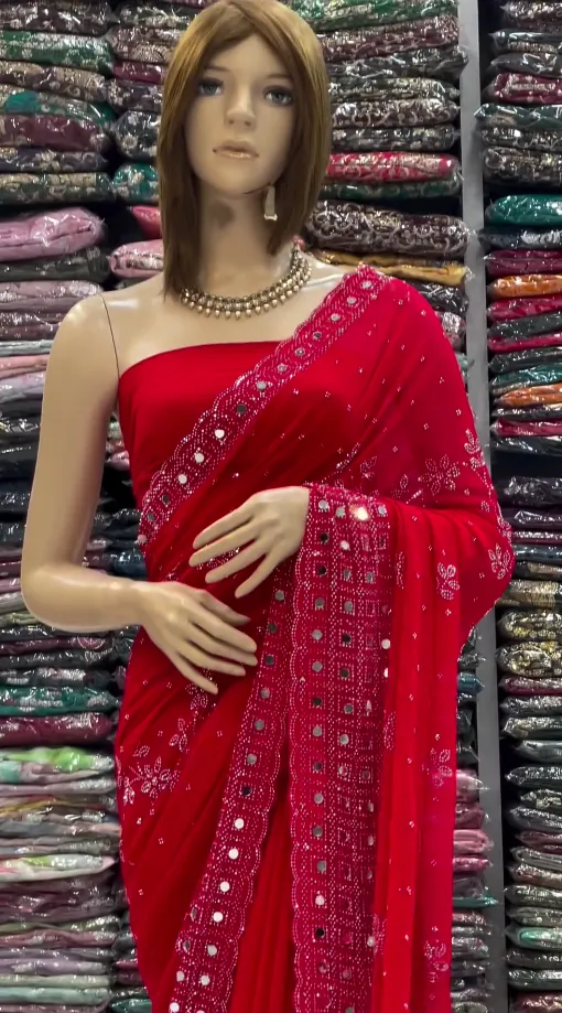 Party Wear Traditional Mulmul Saree